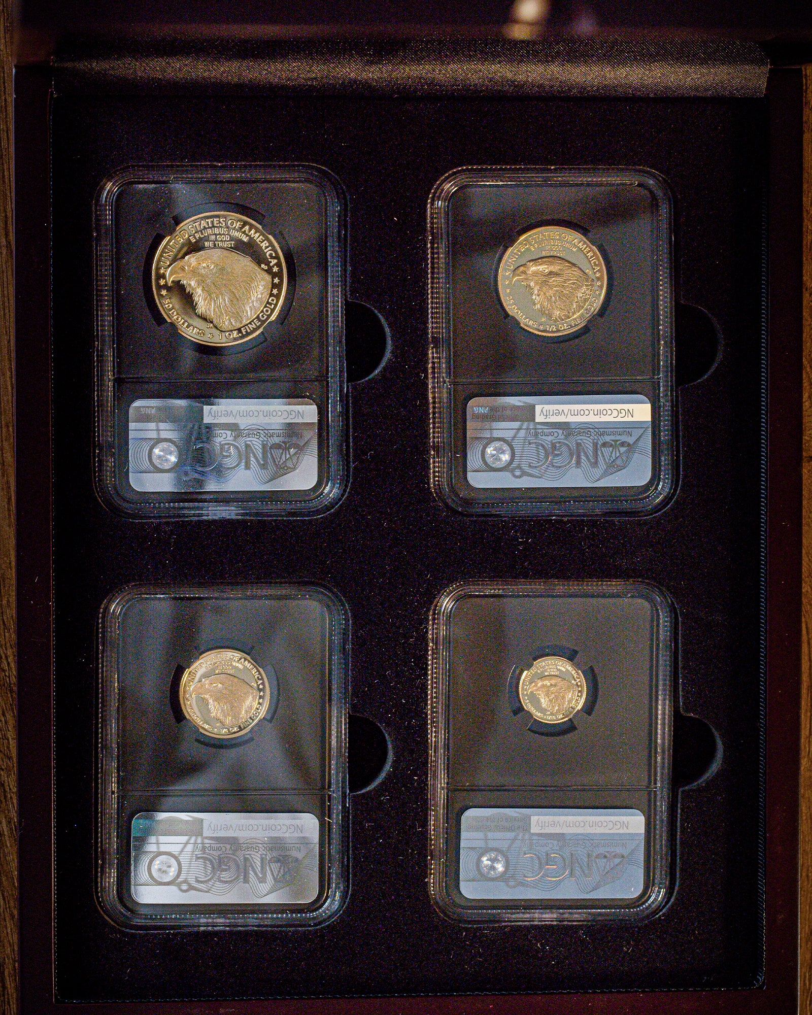 2026 4 pc Gold Eagle Proof Set | Advanced Release | NGC PF70 | Modern Numismatic Book Label | Anna Escobedo Cabral Autographed