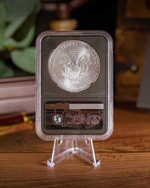 2021-P Silver Eagle | Type 1 Emergency Issue | NGC Modern Numismatic Masterpieces | Anna Escobedo Cabral Autographed MS70