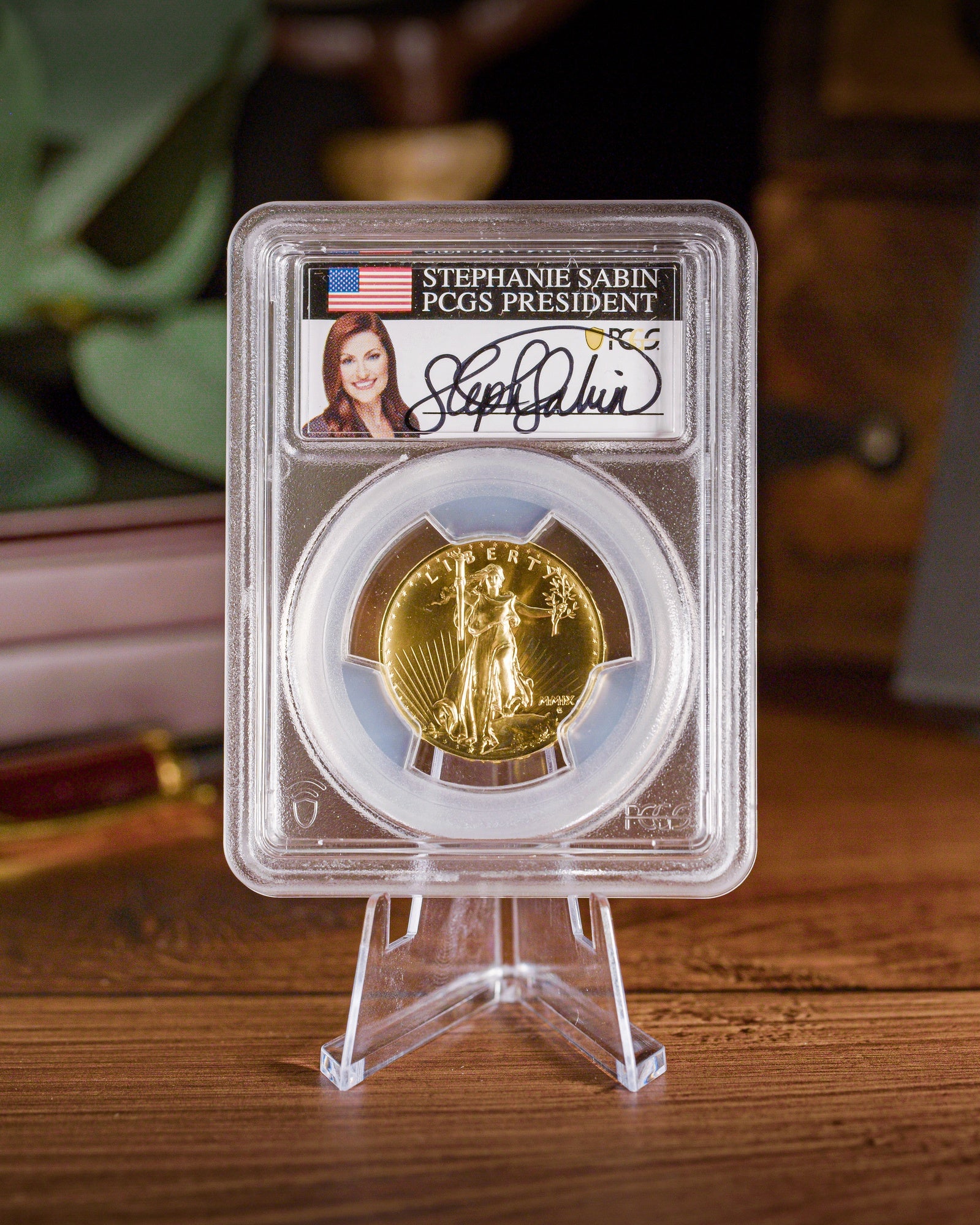 2009 Gold Ultra High Relief | PCGS First Strike | Modern Numismatic Masterpieces | Stephanie Sabin Autographed MS70
