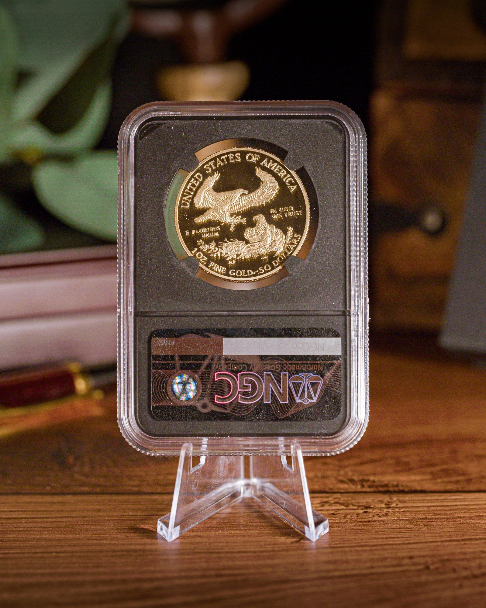 2020-W Gold American Eagle | V75 Privy Mark | NGC Modern Numismatic Masterpieces | Anna Escobedo Cabral Autographed PR70