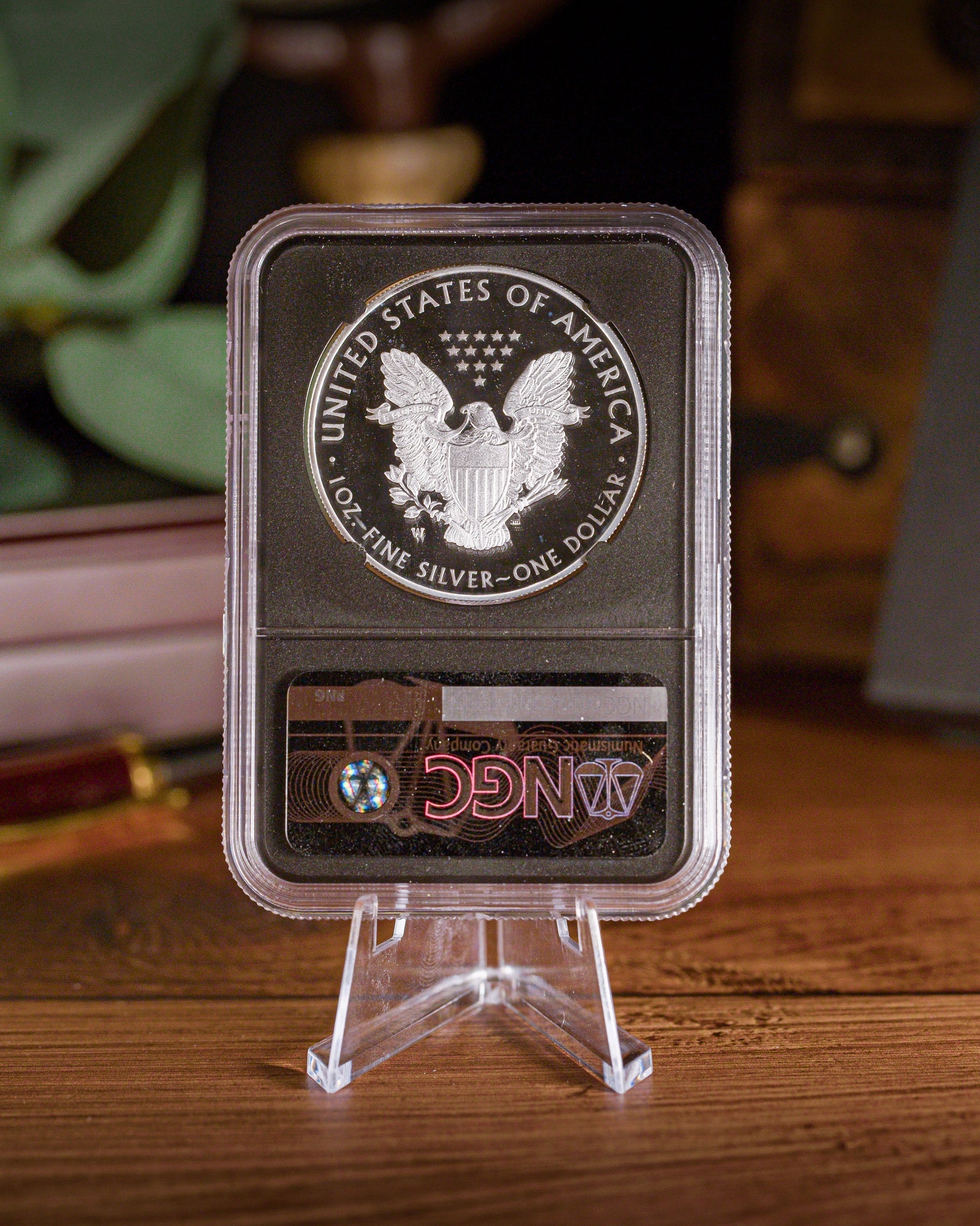 2020-W Silver American Eagle | V75 Privy Mark | NGC Modern Numismatic Masterpieces | Anna Escobedo Cabral Autographed PR70