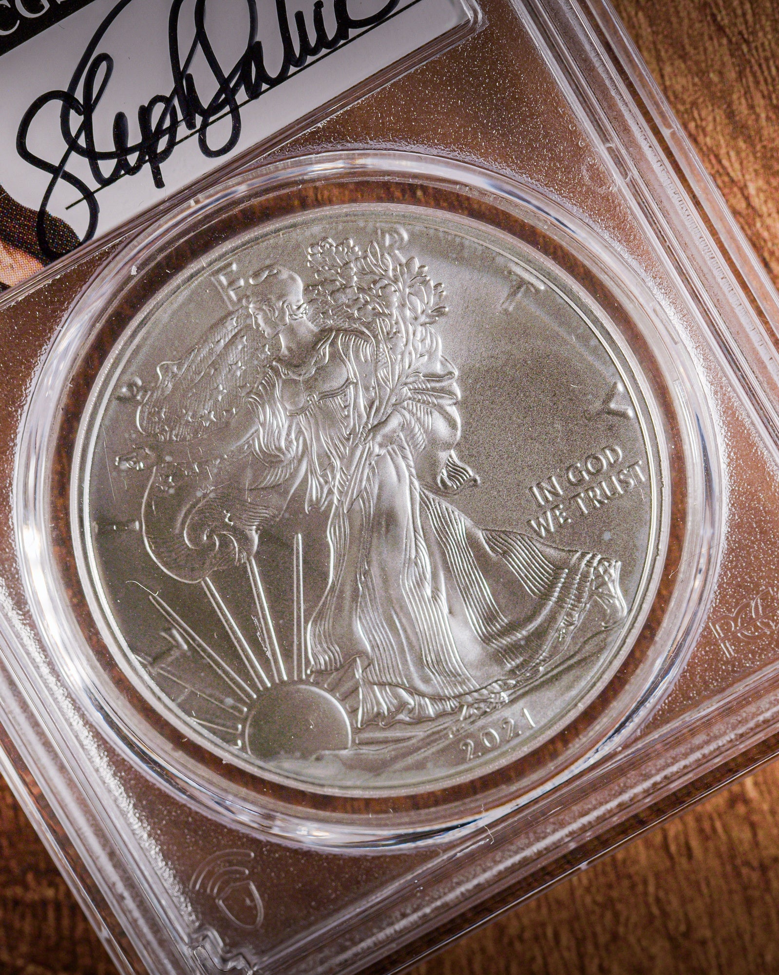 2021 "P" Silver Eagle "T1 Emergency" | PCGS "Modern Numismatic Masterpieces" MS70 | Stephanie Sabin Autographed