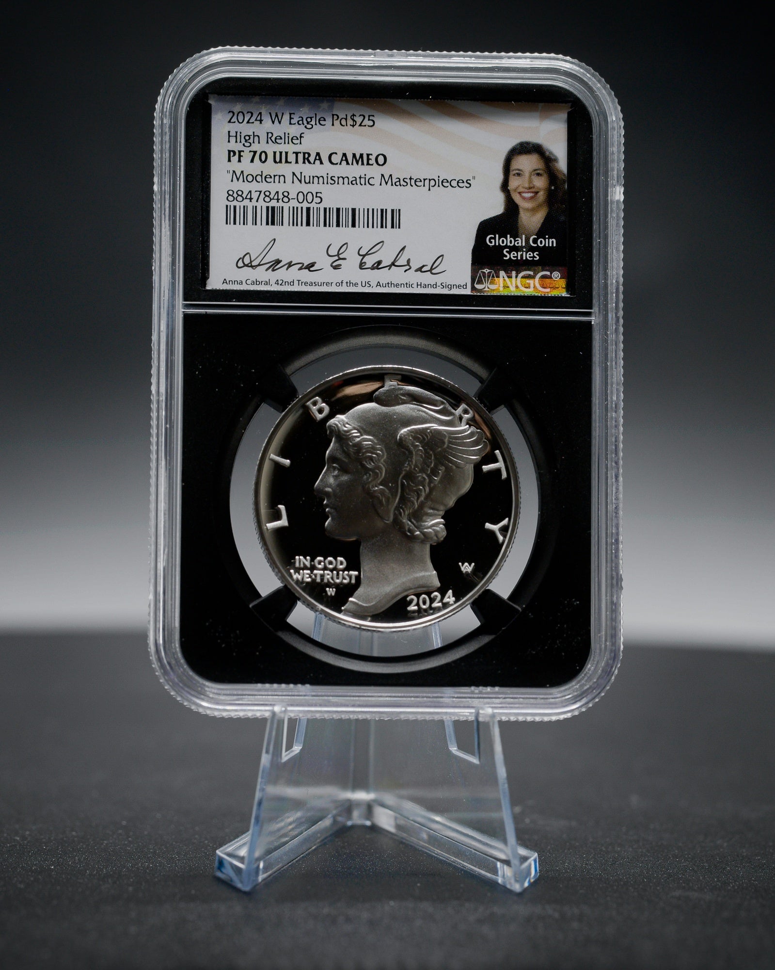 2024 Palladium American Eagle | NGC Modern Numismatic Masterpieces | Anna Escobedo Cabral Autographed PF70