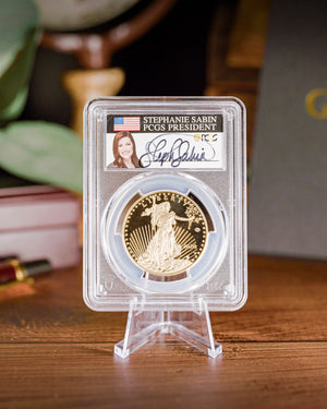 2020-W Gold American Eagle | V75 Privy Mark | PCGS Modern Numismatic Masterpieces | Stephanie Sabin Autographed PR70