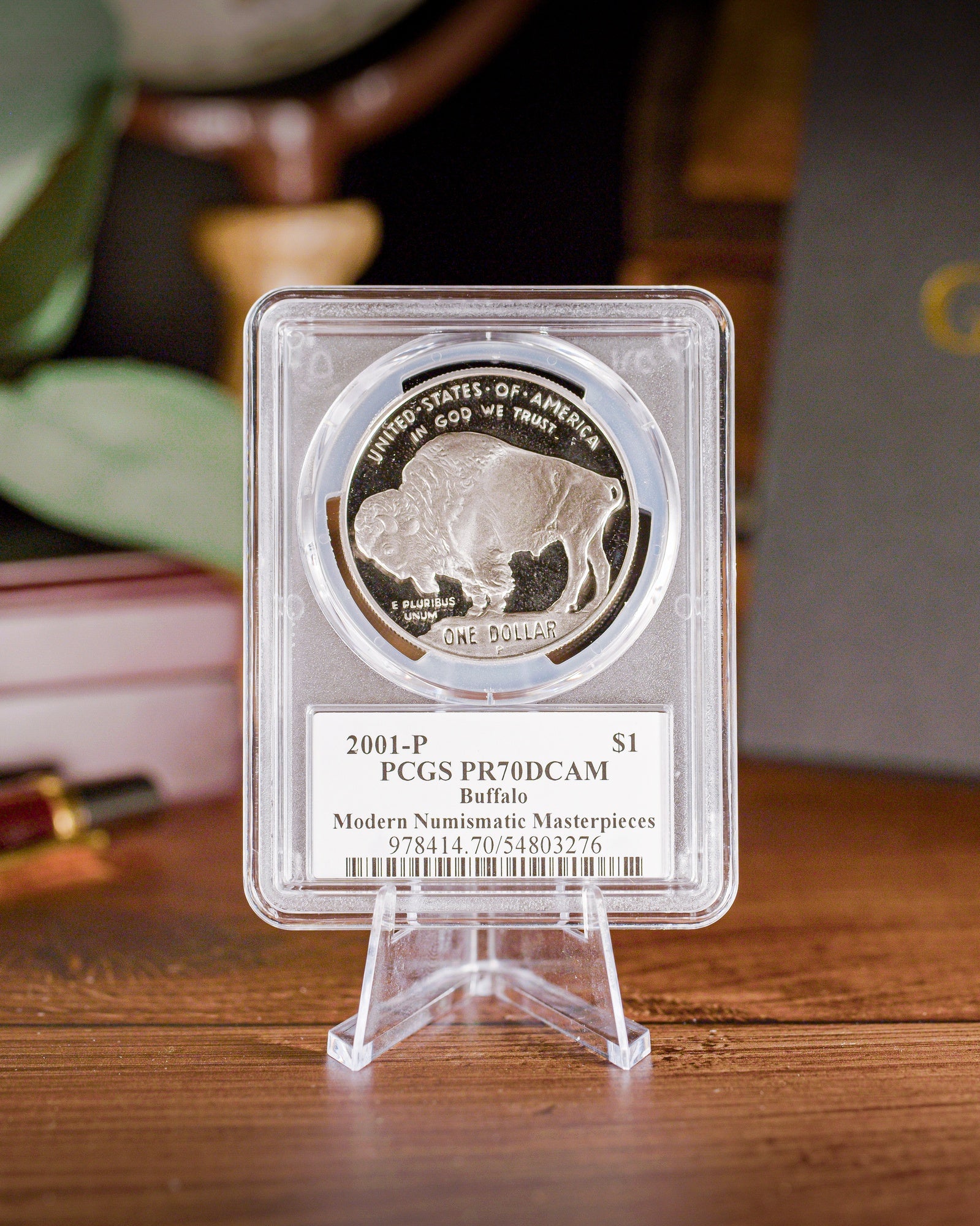 2001 American Buffalo Silver Dollar | PCGS Modern Numismatic Masterpieces | Stephanie Sabin Autographed PR70