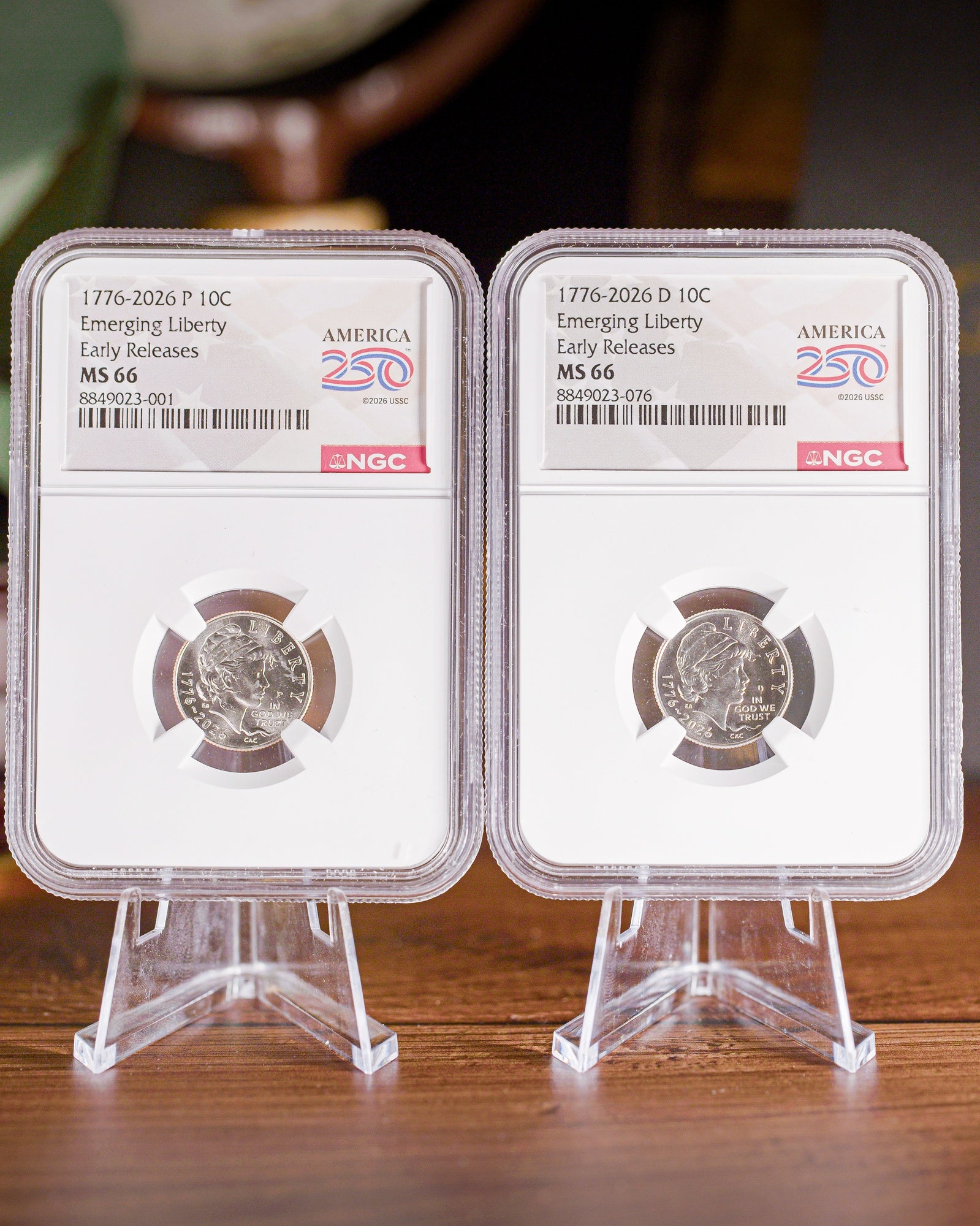 2026 America 250 Dime 2-Piece Set | 1776/2026 Dual-Date Liberty Bell Privy | NGC Early Release MS66