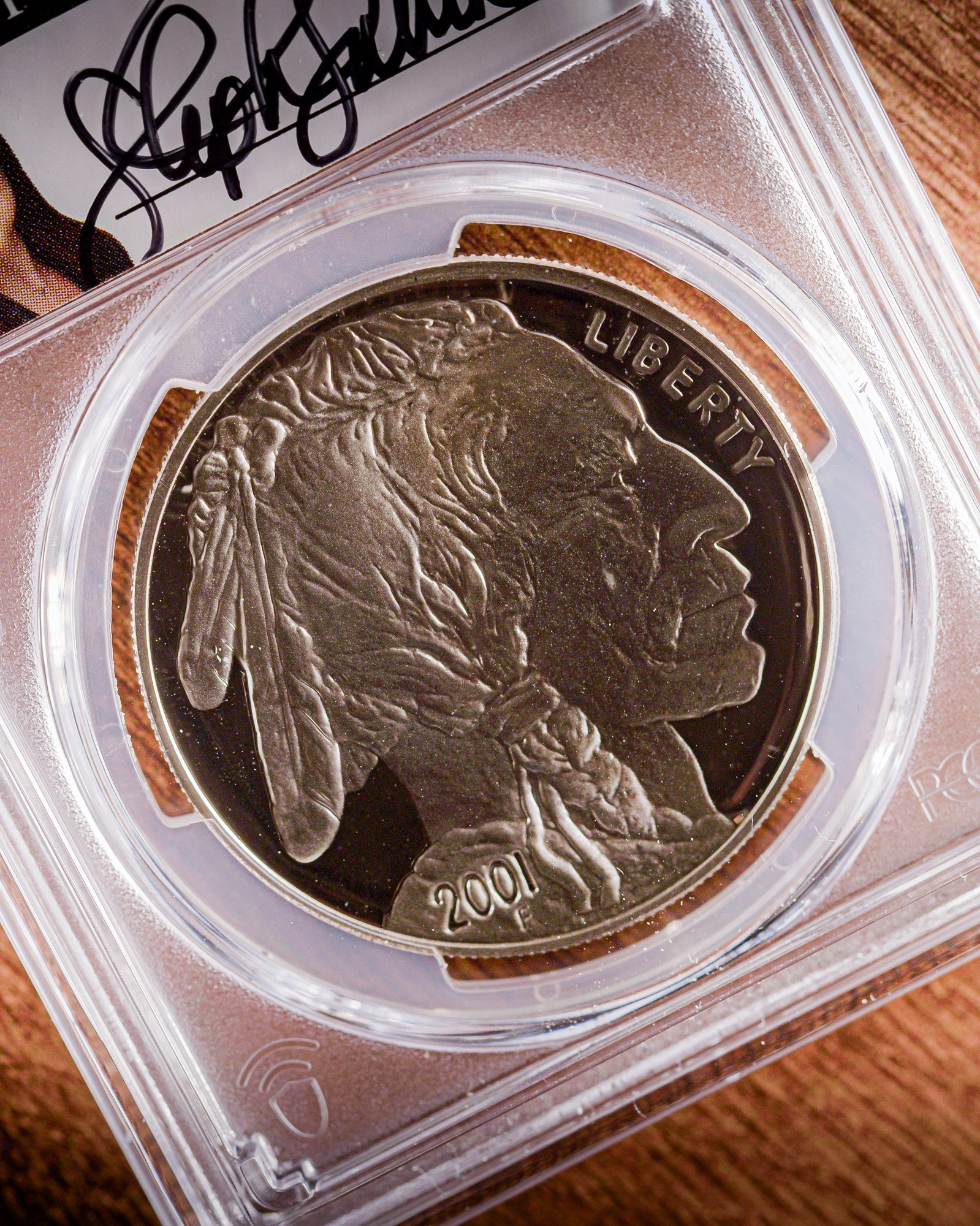2001 American Buffalo Silver Dollar | PCGS Modern Numismatic Masterpieces | Stephanie Sabin Autographed PR70
