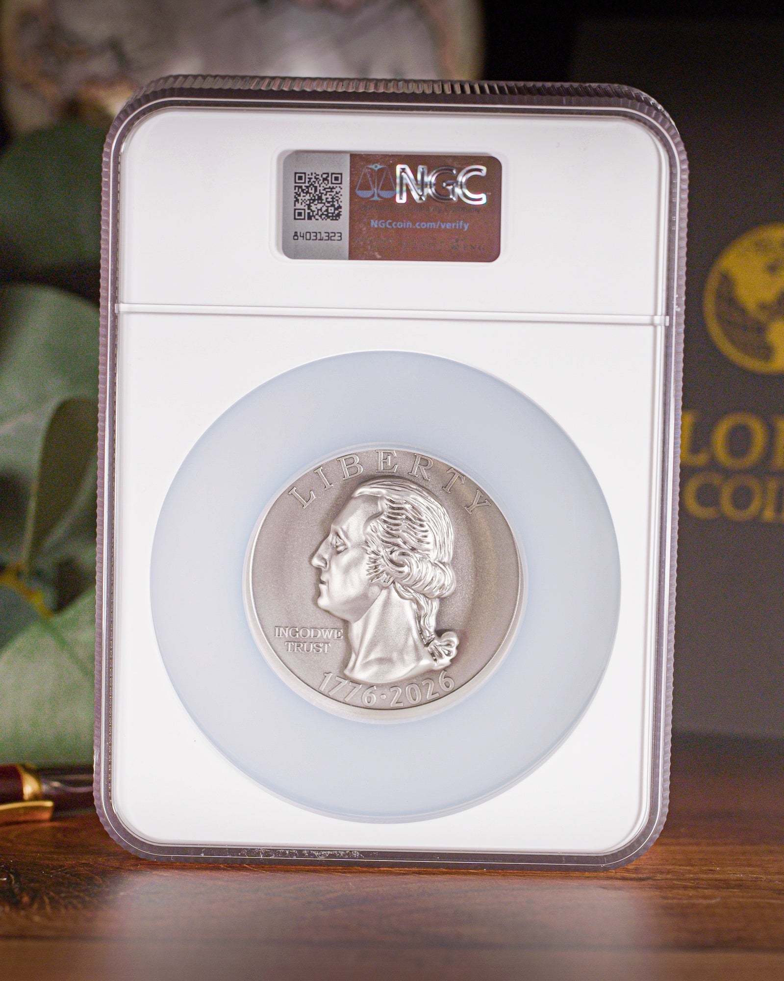 2026 5 oz Silver Bicentennial Quarter Oglala Lakota Sioux Nation NGC MS70 Antiqued Advance Releases Anna Escobedo Cabral Autographed