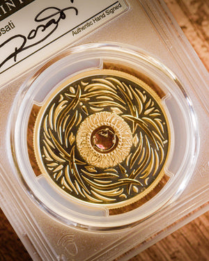 2026 Canada Dancing Ammolite: Elements of Nature – Fire 1 oz Silver PCGS PR70 Deep Cameo Advanced Release Steven Rosati Autographed