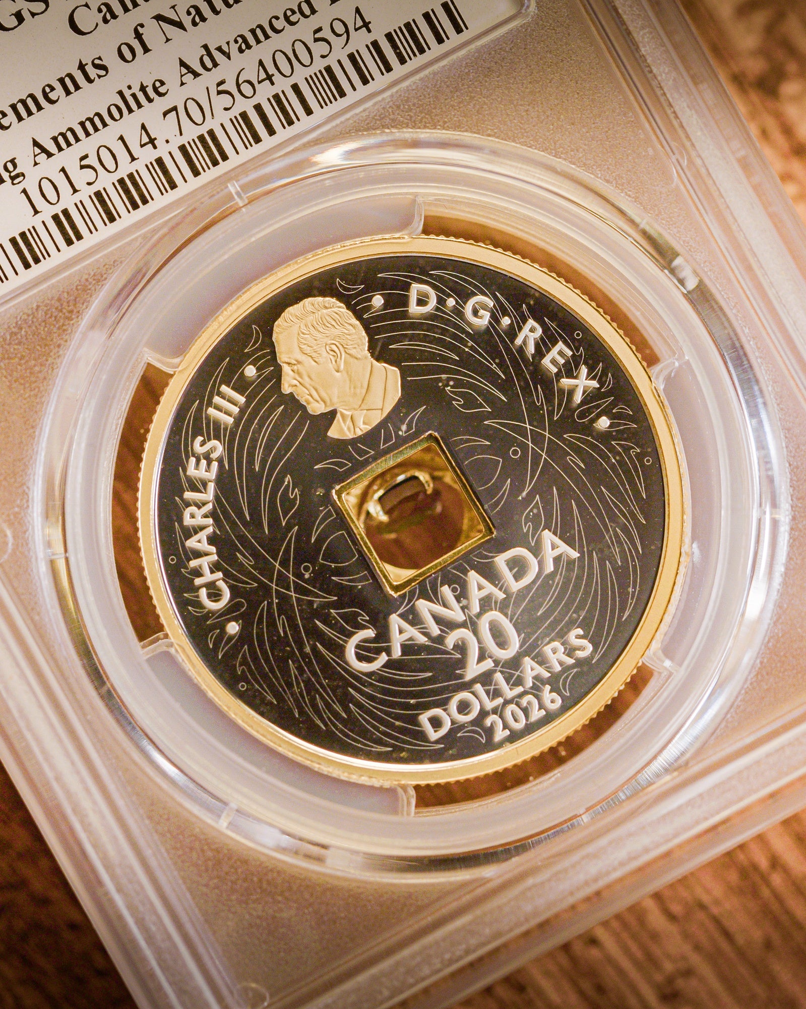 2026 Canada Dancing Ammolite: Elements of Nature – Fire 1 oz Silver PCGS PR70 Deep Cameo Advanced Release Steven Rosati Autographed