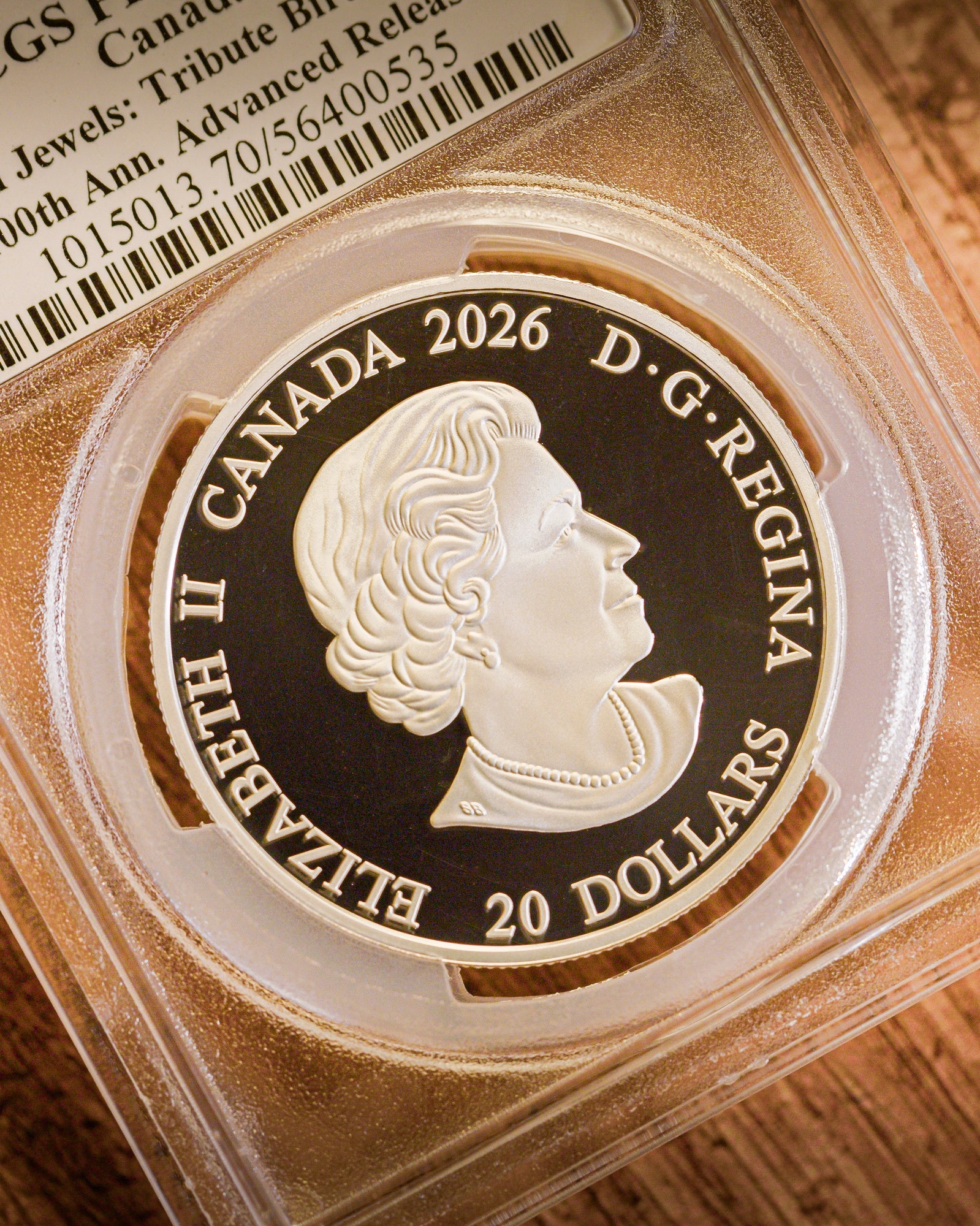 2026 Canada Crown Jewels: Tribute to the 100th Anniversary of the Birth of Queen Elizabeth II 1 oz Silver PCGS PR70 Deep Cameo Advanced Release Steven Rosati Autographed