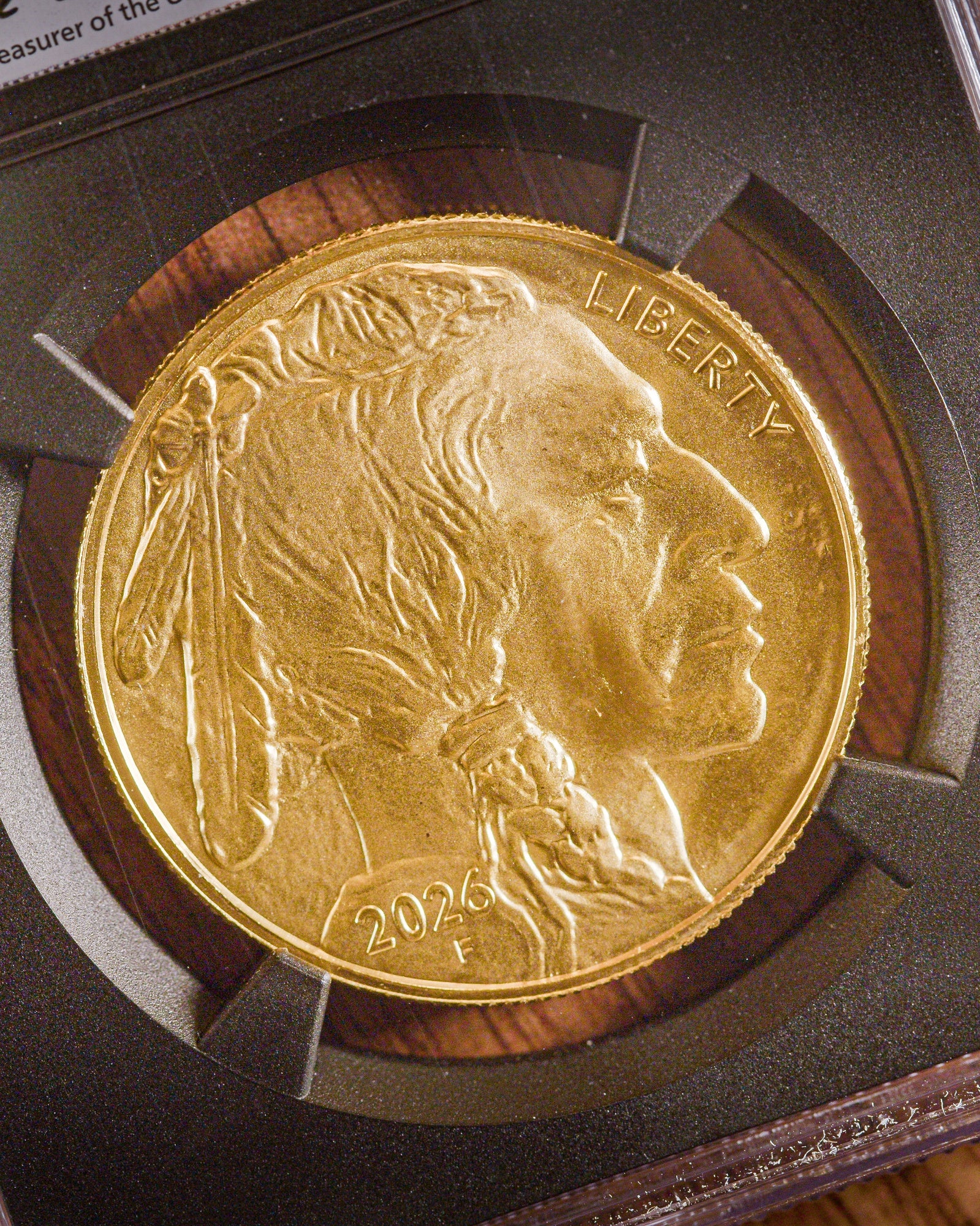 2026 1 oz American Gold Buffalo | MS70 First Day of Issue | Anna Escobedo Cabral Autographed | Modern Numismatic Masterpieces Label