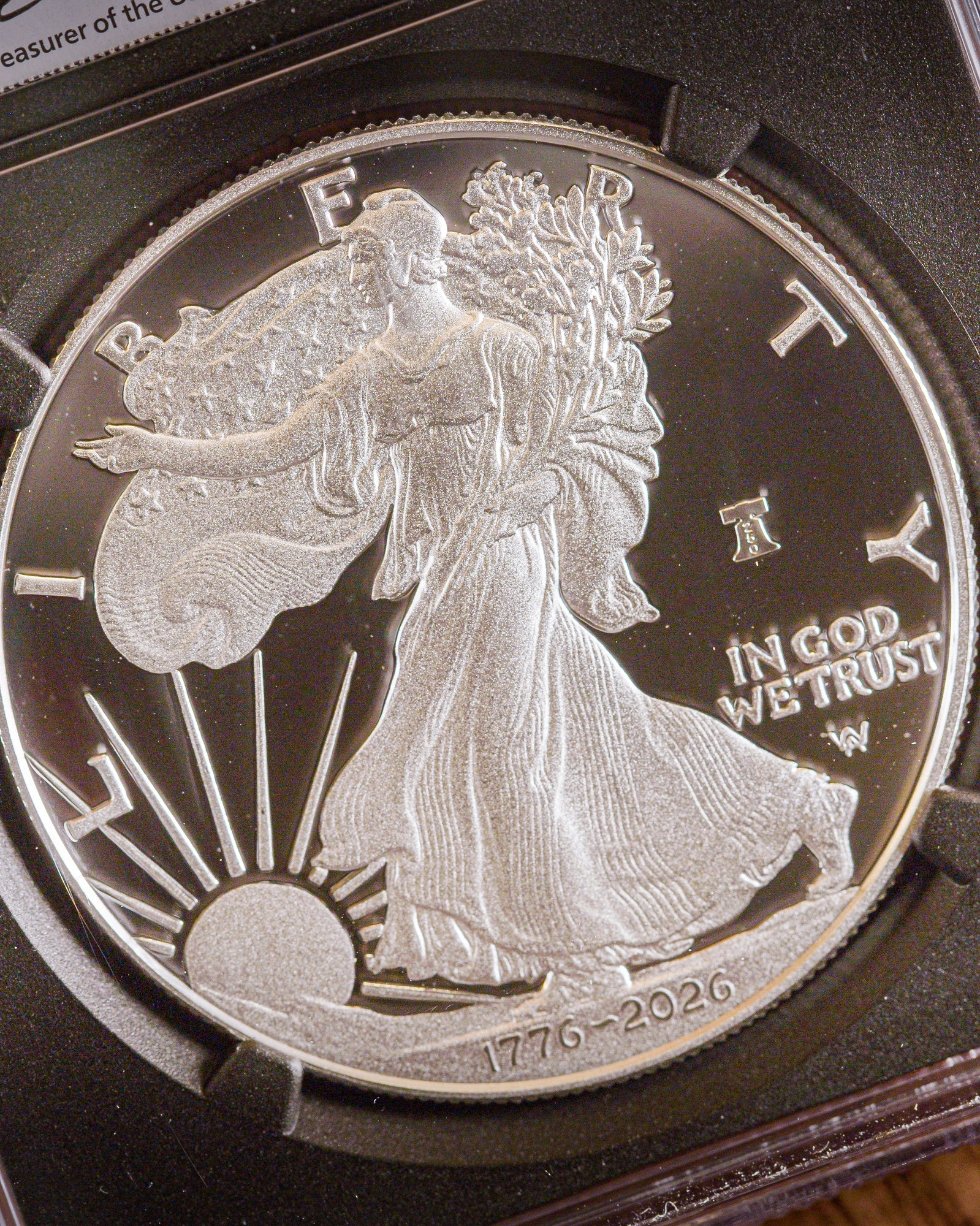 2026 W 1 oz 250th Anniversary Liberty Bell Privy Silver Eagle | Advanced Release | NGC PR70 Deep Cameo | Anna Escobedo Cabral Autographed