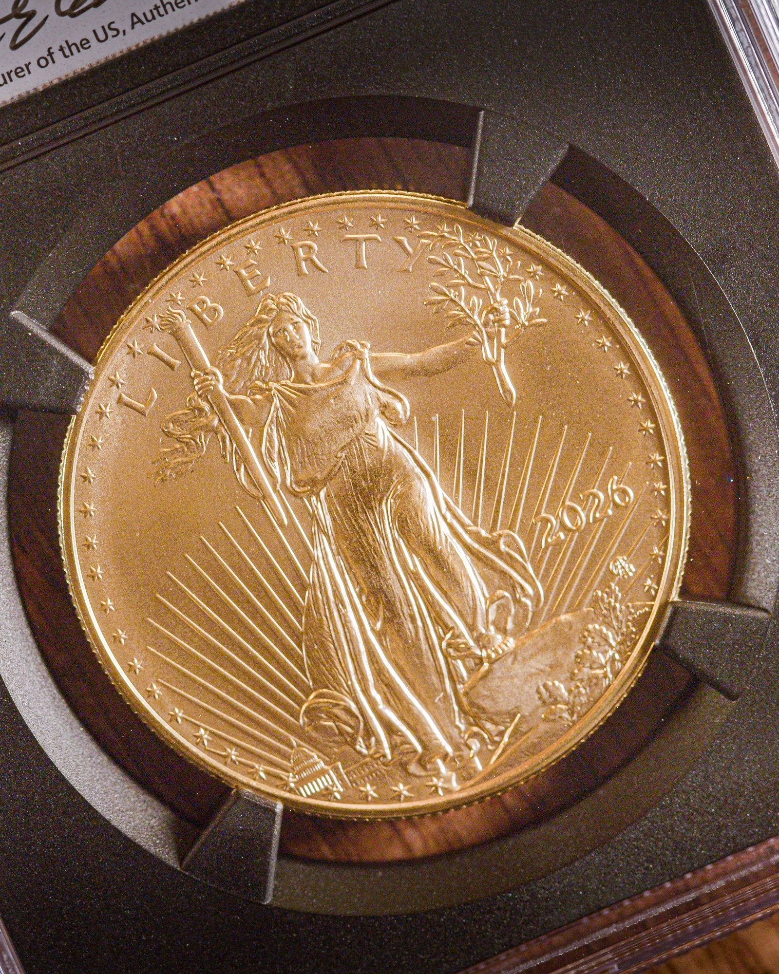 2026 1 oz American Gold Eagle | MS70 First Day of Issue | Anna Escobedo Cabral Autographed