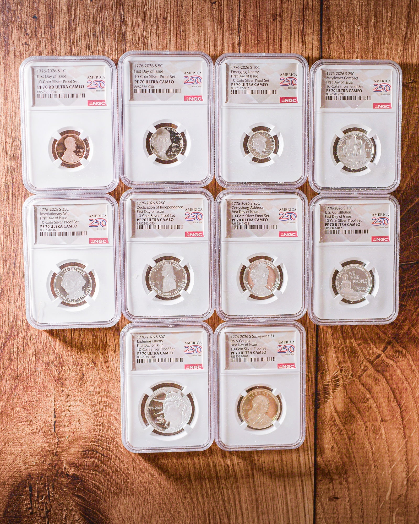 2026 USA Semiquincentennial 10-Piece Silver Proof Set | NGC PF70 Ultra Cameo First Day of Issue