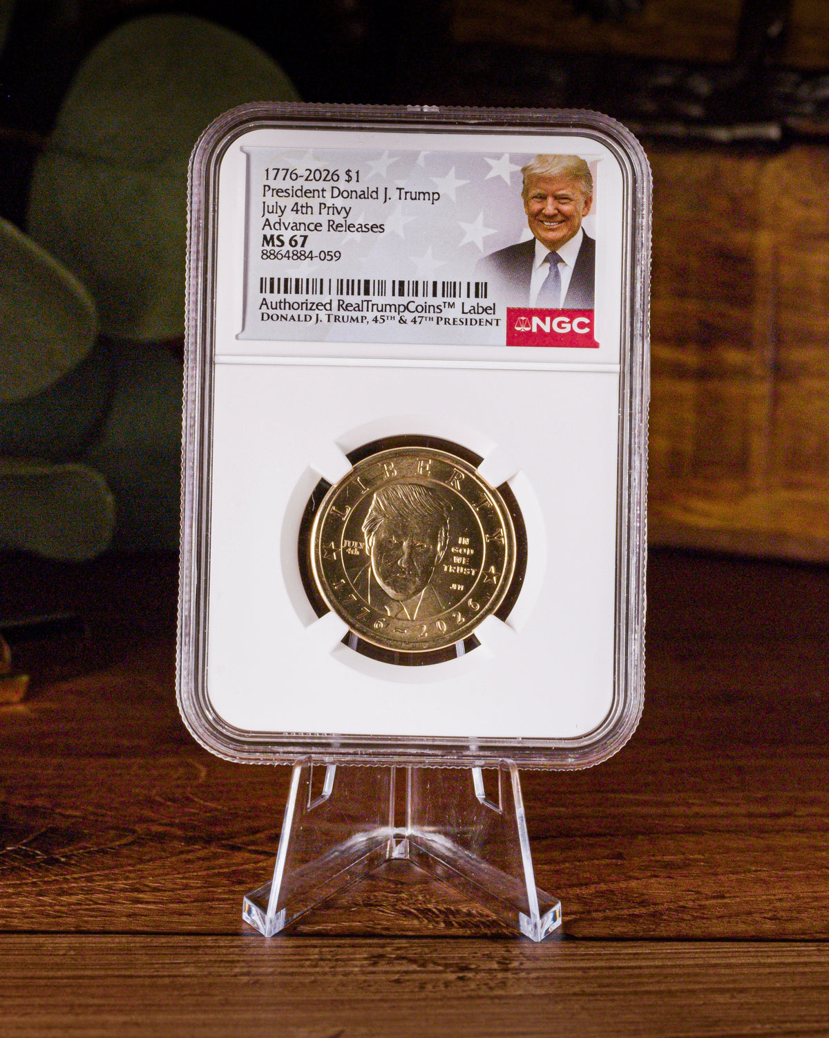 1776-2026 Semiquincentennial President Trump $1 | July 4th Privy Mark | NGC Advanced Release “RealTrump” MS67