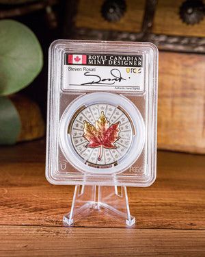 2026 Canada Ultra High Relief Silver Maple Leaf Colorized | PCGS Advanced Release PR70 Deep Cameo | Steven Rosati Autographed