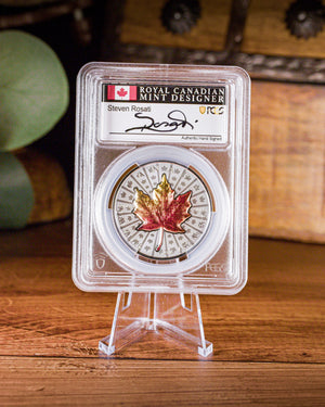 2026 Canada Ultra High Relief Silver Maple Leaf Colorized | PCGS Advanced Release Gem Proof | Steven Rosati Autographed
