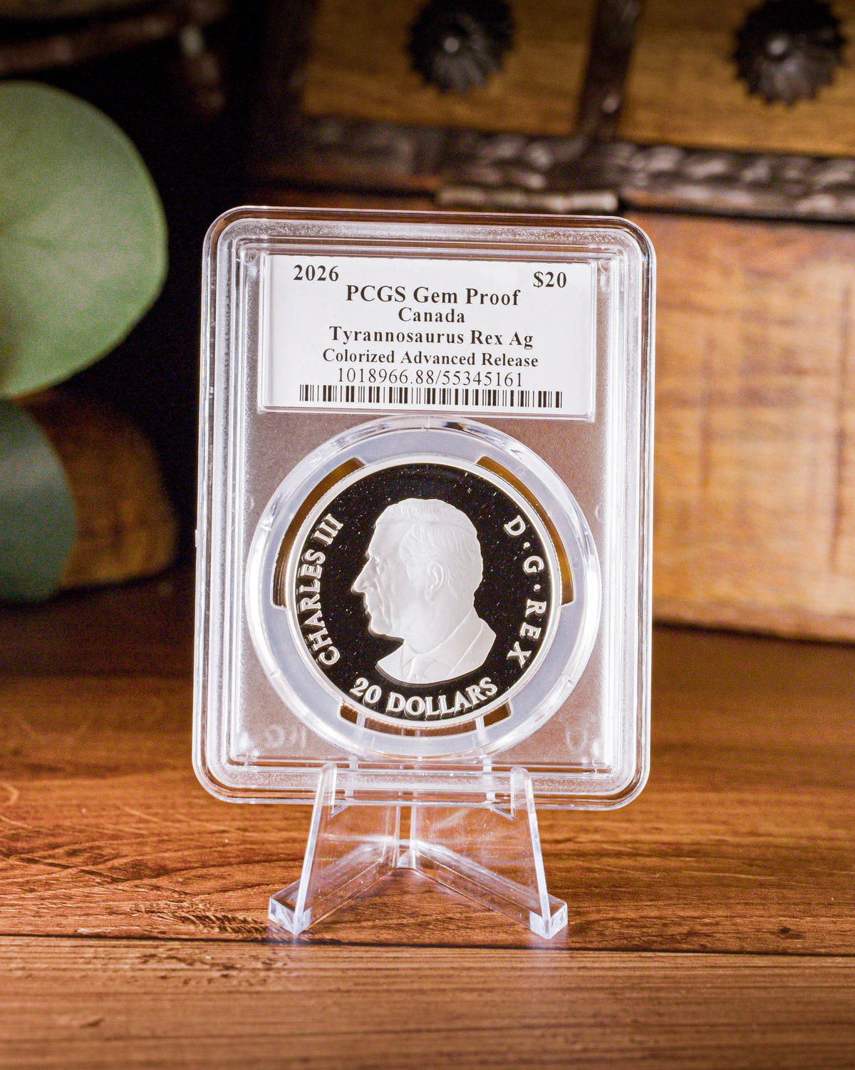 2026 Canada T. Rex 1oz Silver | PCGS Advanced Release Gem Proof | Steven Rosati Autographed