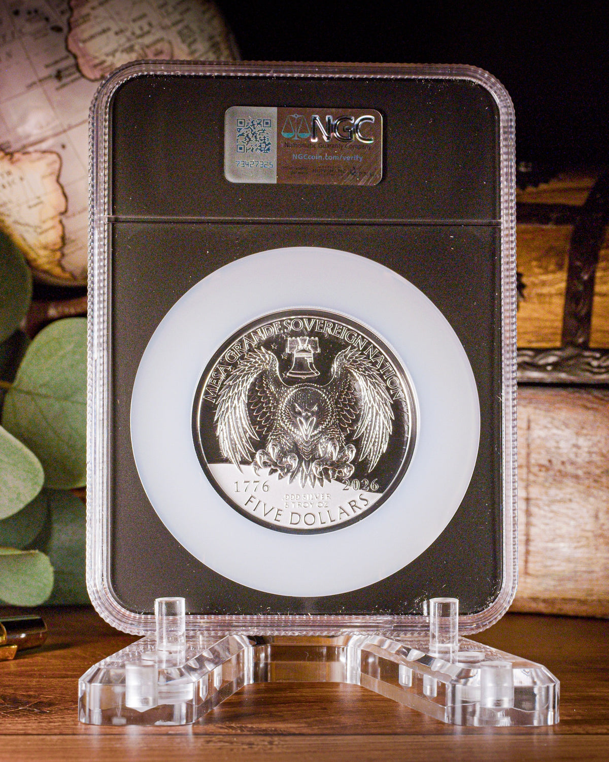 2026 5oz Silver September 11 25th Anniversary | NGC First Day of Issue Reverse PF70 | Anna Cabral Autographed