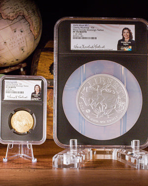 2026 Rodeo Gold/Silver 2-Piece Set | Global Coin Series | NGC First Day of Issue PF70 Matte | Anna Cabral Autographed