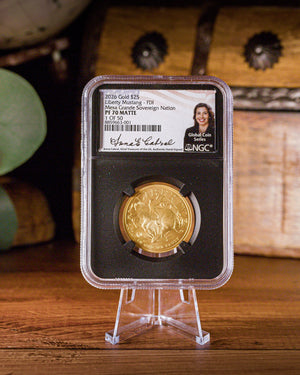 2026 $25 Gold Rodeo | Global Coin Series | NGC First Day of Issue PF70 Matte | Anna Cabral Autographed