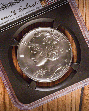 1776-2026-W High Relief Palladium Eagle | 250th Anniversary Liberty Bell Privy | NGC Advanced Release MS70 | Anna Cabral Autographed | Global Coin Series