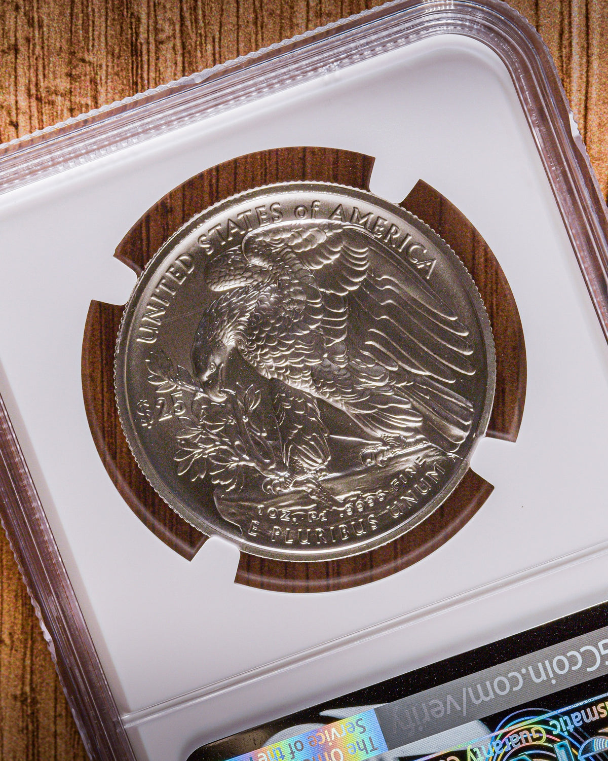 1776-2026-W High Relief Palladium Eagle | 250th Anniversary Liberty Bell Privy | NGC Advanced Release MS70 | Kenneth Bressett Autographed