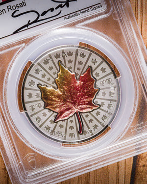2026 Canada Ultra High Relief Silver Maple Leaf Colorized | PCGS Advanced Release PR70 Deep Cameo | Steven Rosati Autographed