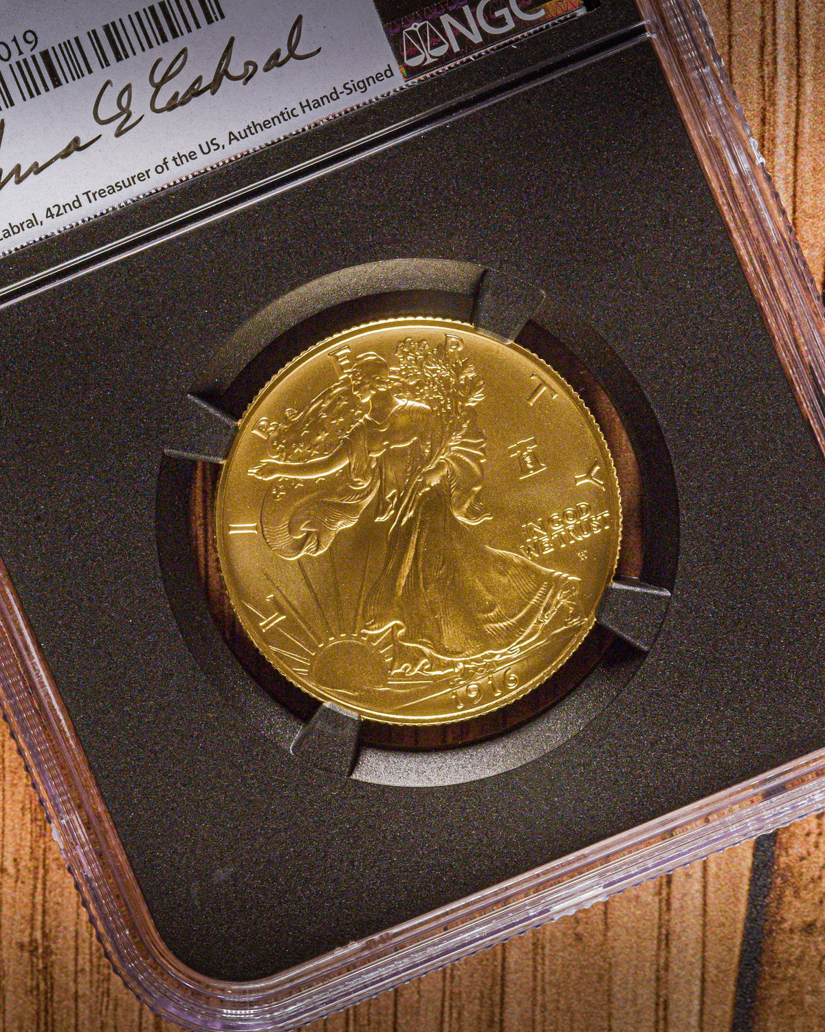 2026-W (1916) Walking Liberty Gold/Silver Set | Liberty Bell 250 Privy | NGC Advanced Release SP70 | Anna Cabral Autographed