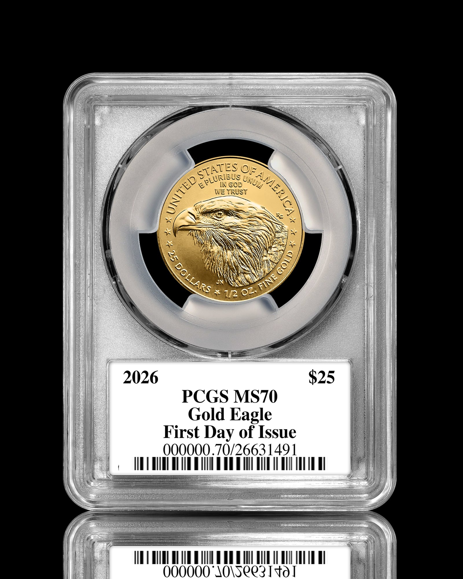 2026 $25 American Gold Eagle | MS70 First Day of Issue | Stephanie Sabin Autographed