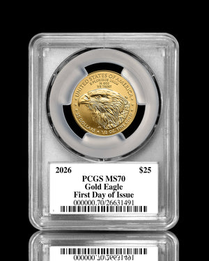 2026 $25 American Gold Eagle | MS70 First Day of Issue | Stephanie Sabin Autographed