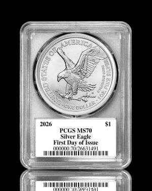 2026 $1 American Silver Eagle | MS70 First Day of Issue | Stephanie Sabin Autographed
