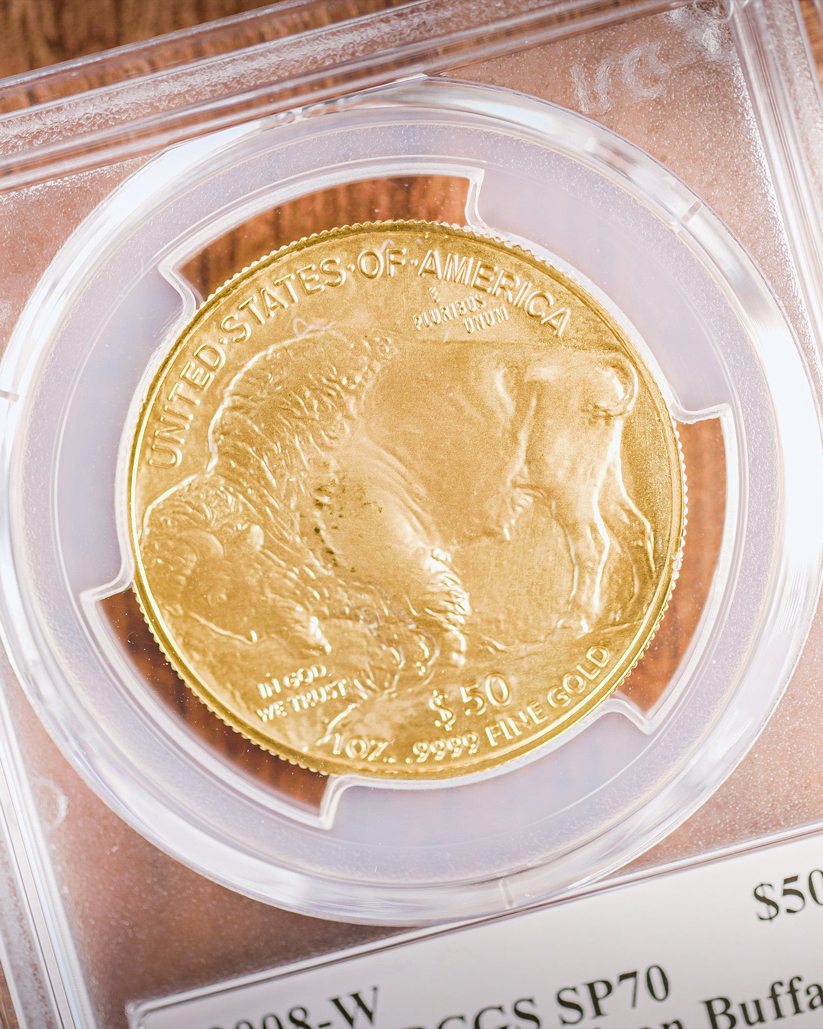 2008 "W" 4pc Burnished Gold Buffalo Set | PCGS "Modern Numismatic Masterpieces" SP70 | Stephanie Sabin Autographed