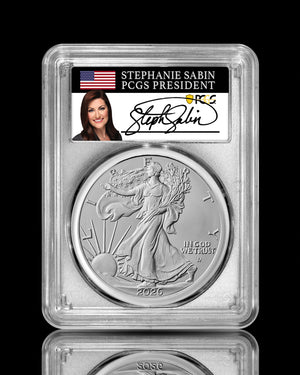 2026 $1 American Silver Eagle | MS70 First Day of Issue | "Modern Numismatic Masterpieces" Stephanie Sabin Autographed
