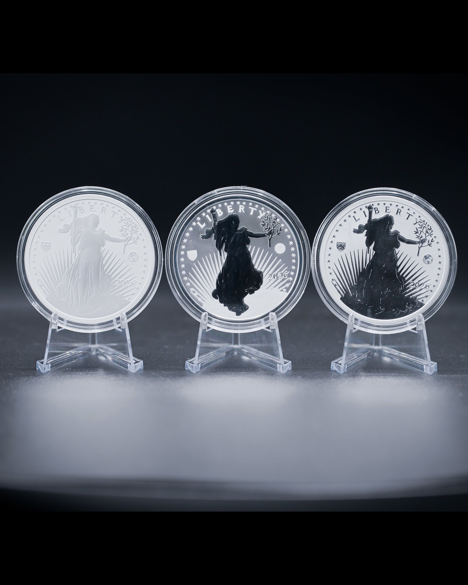 2026 3pc Silver Overlay "Family of Eagles" 52 Grams | MS/PR/RPR