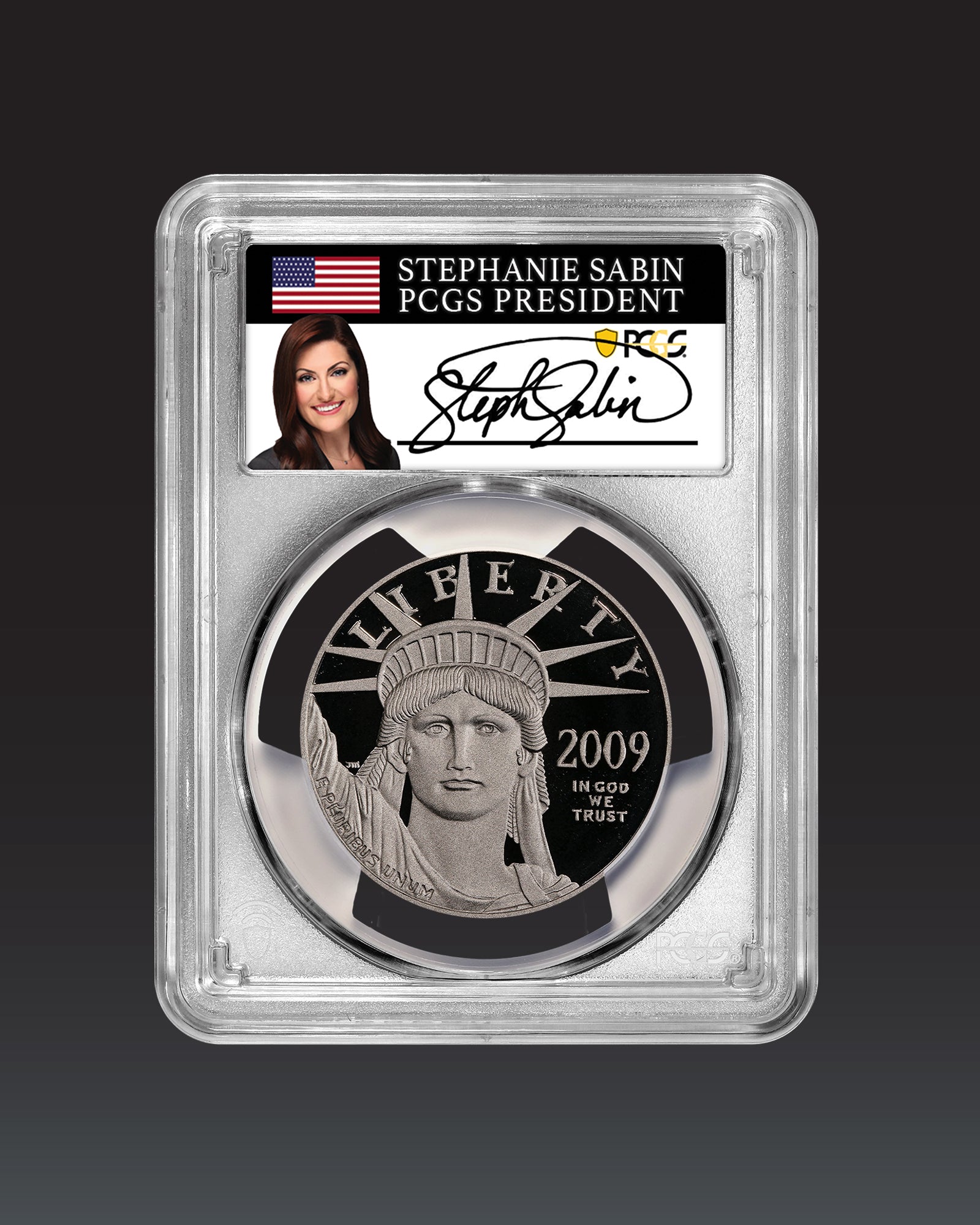 2009 $100 Platinum Eagle | PCGS "Modern Numismatic Masterpieces" PR70 | Stephanie Sabin Autographed