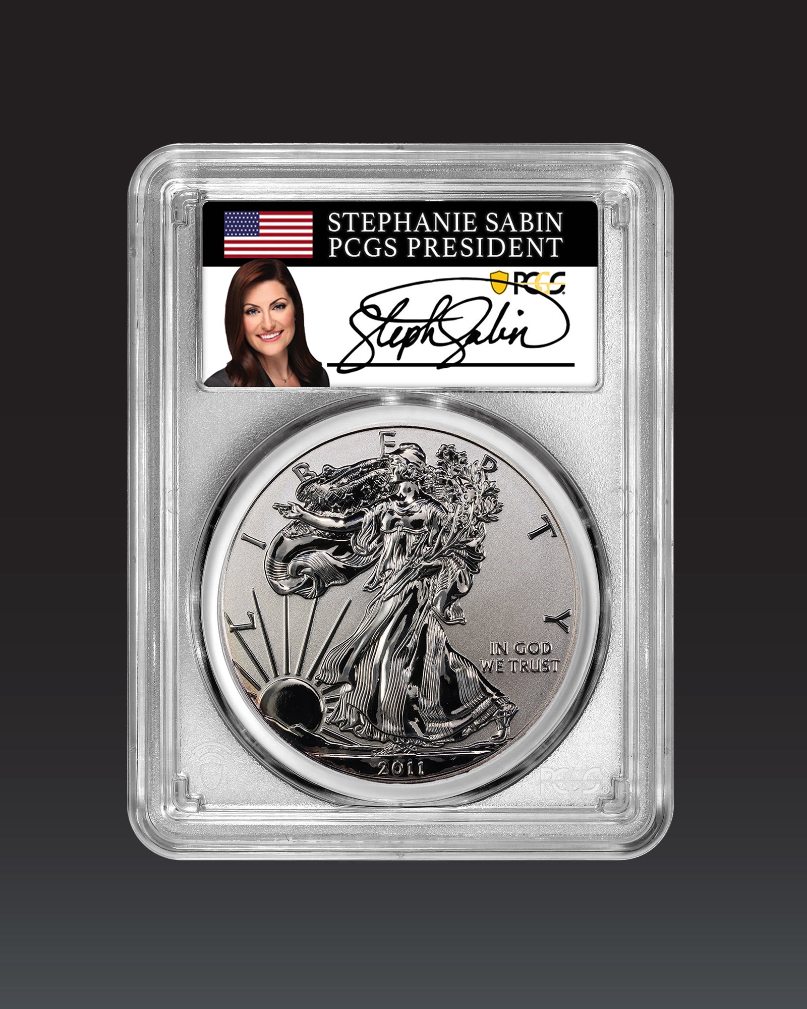 2011 $1 Reverse Proof Silver Eagle | NGC "Modern Numismatic Masterpieces" PF70 | Anna Cabral Autographed