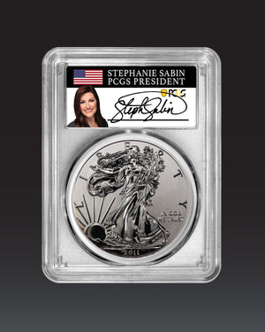 2011 $1 Reverse Proof Silver Eagle | NGC "Modern Numismatic Masterpieces" PF70 | Anna Cabral Autographed