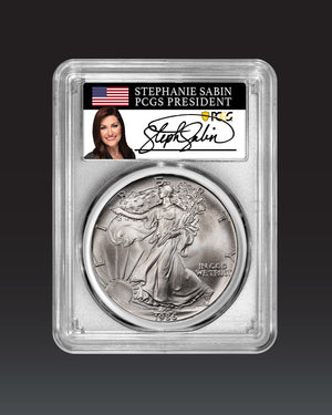 1986 $1 Silver Eagle | PCGS "Modern Numismatic Masterpieces" MS70 | Stephanie Sabin Autographed