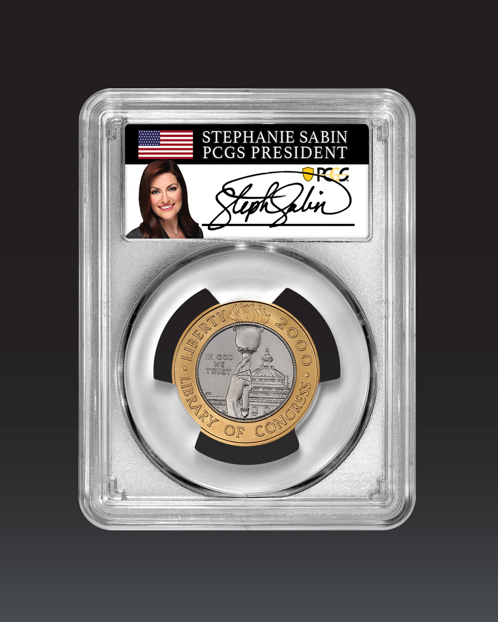 2000 "W" $10 Library of Congress | PCGS "Modern Numismatic Masterpieces" MS70 | Stephanie Sabin Autographed