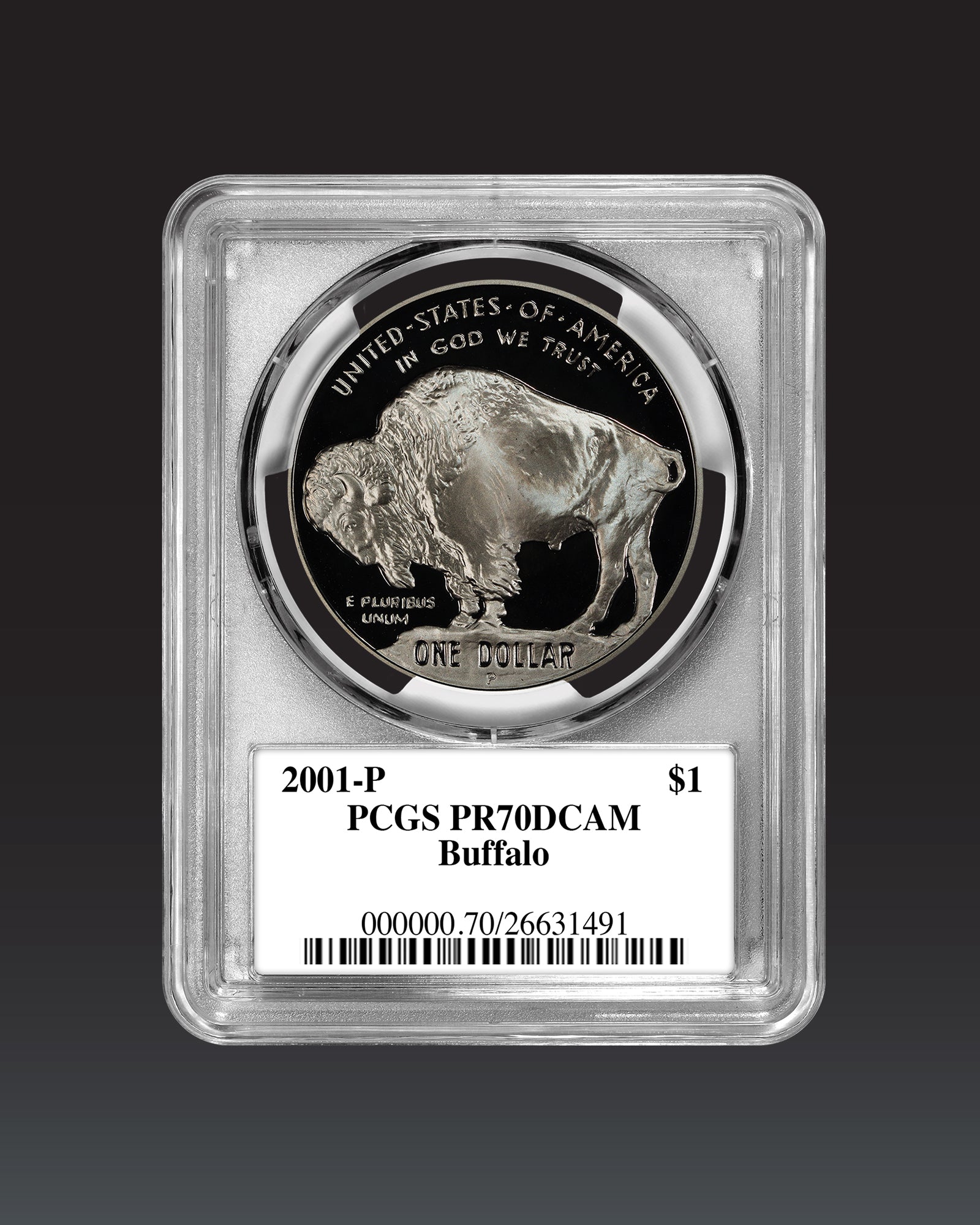 2001 $1 Silver Buffalo | NGC "Modern Numismatic Masterpieces" PF70 | Stephanie Sabin Autographed