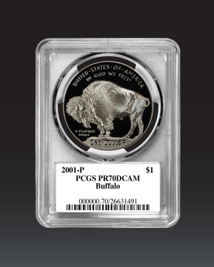 2001 $1 Silver Buffalo | NGC "Modern Numismatic Masterpieces" PF70 | Stephanie Sabin Autographed