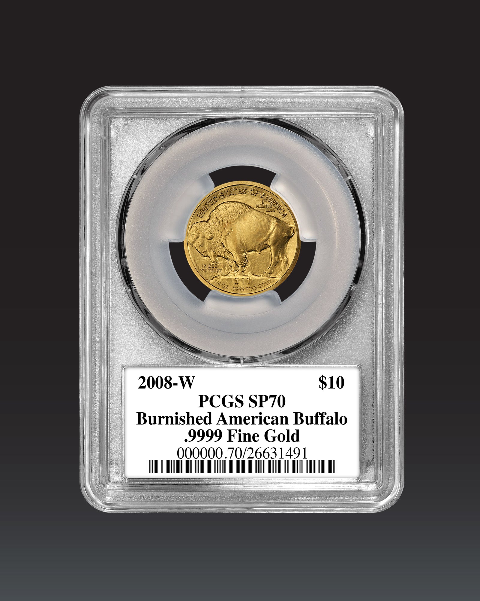 2008 $10 Burnished Buffalo | PCGS "Modern Numismatic Masterpieces" MS70 | Stephanie Sabin Autographed