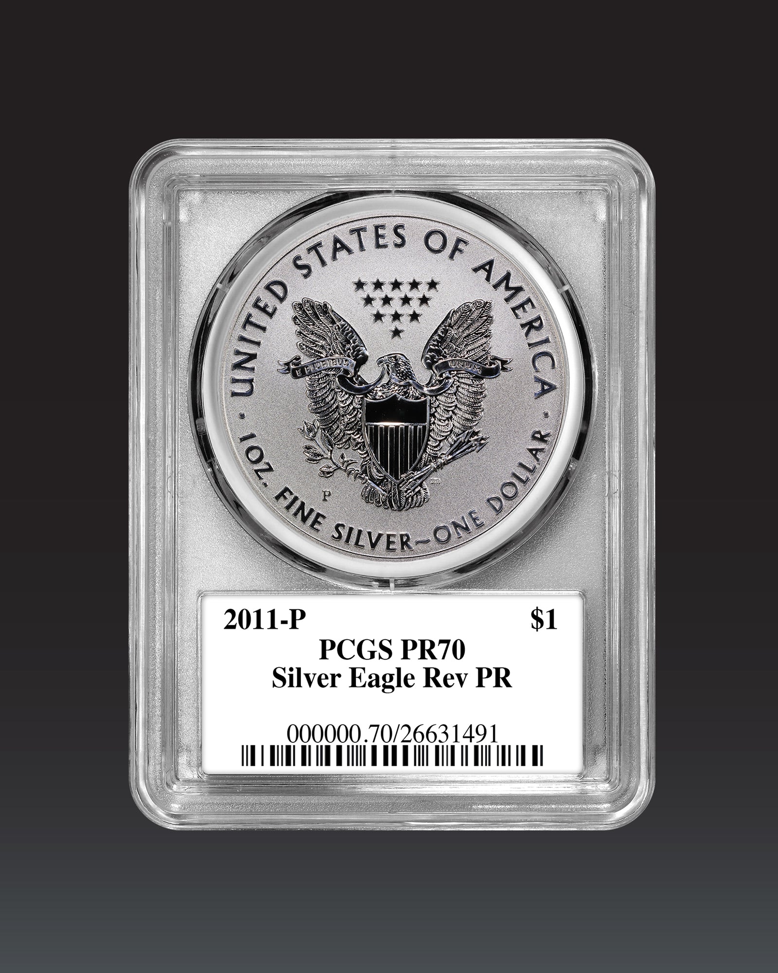 2011 $1 Reverse Proof Silver Eagle | NGC "Modern Numismatic Masterpieces" PF70 | Anna Cabral Autographed