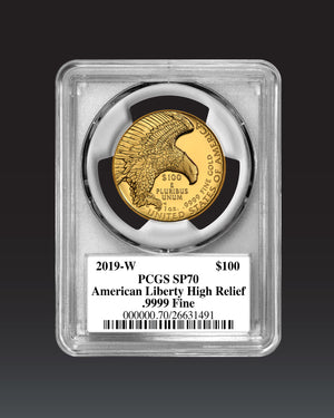 2019 $100 Gold High Relief | PCGS "Modern Numismatic Masterpieces" SP70 PL | Stephanie Sabin Autographed