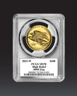 2015 $100 Gold High Relief | PCGS "Modern Numismatic Masterpieces" MS70 | Stephanie Sabin Autographed