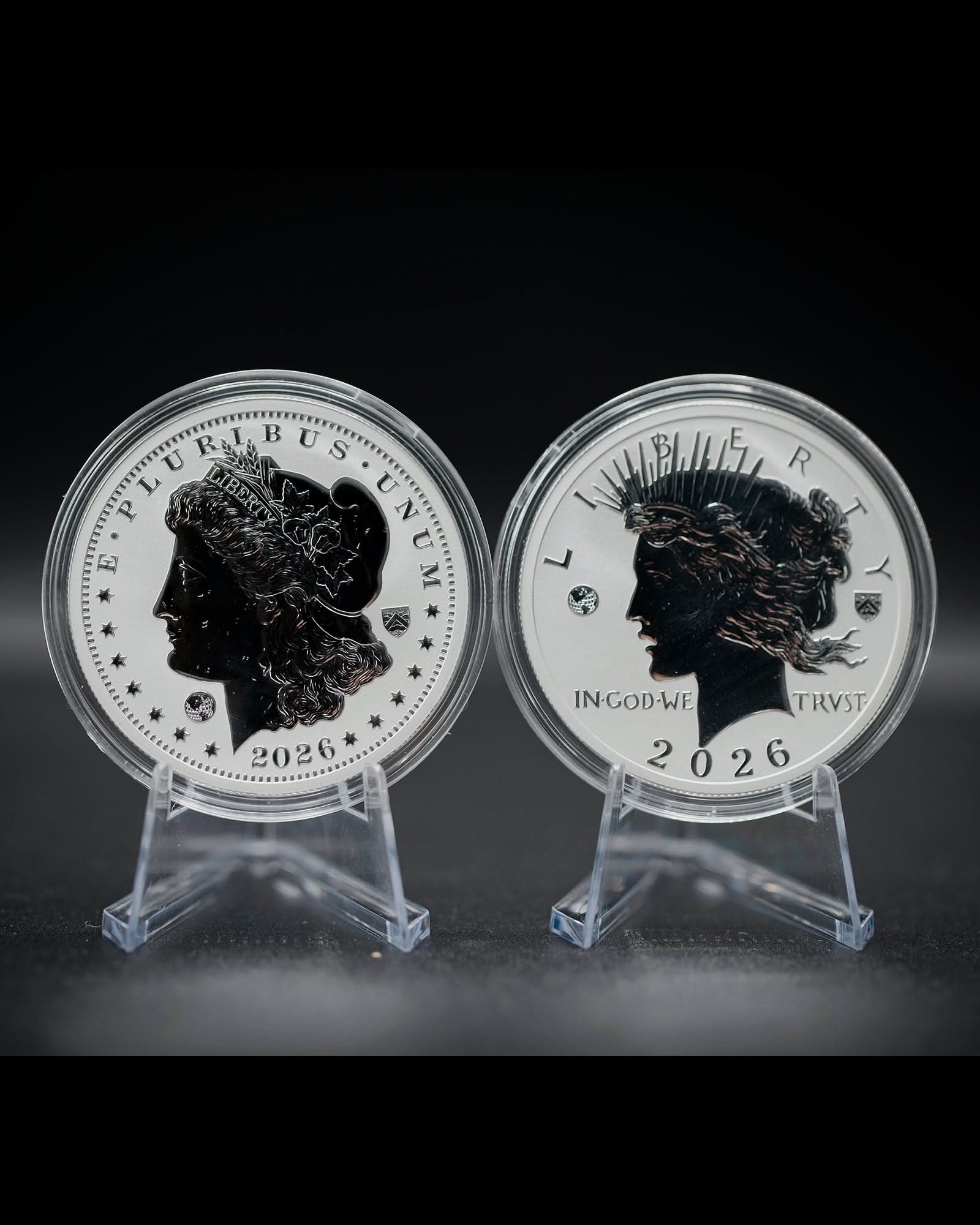 2026 Morgan & Peace Dollar 2 oz. Silver Overlay Reverse Proof Set | Ultra-Rare 250th U.S. Anniversary Edition