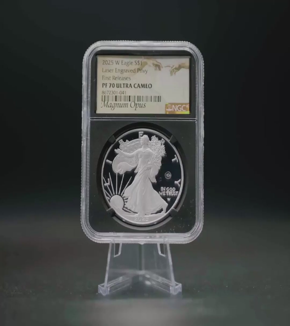 Exclusive 2025-W Silver Eagle Laser Privy Proof