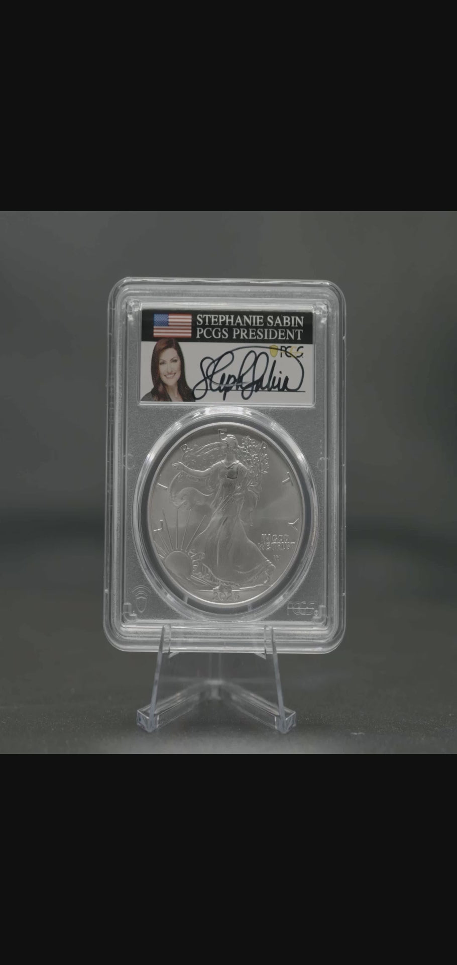 2026 1 oz American Silver Eagle | MS70 First Day of Issue | Stephanie